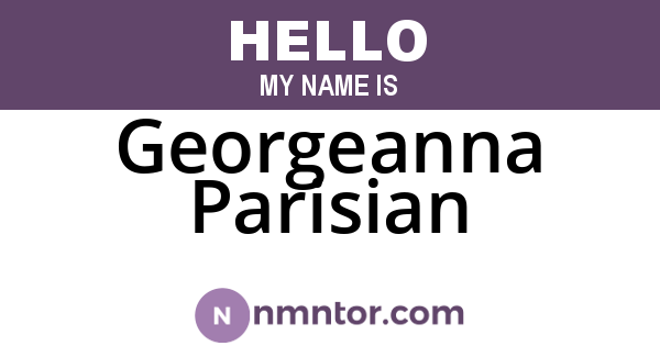 Georgeanna Parisian