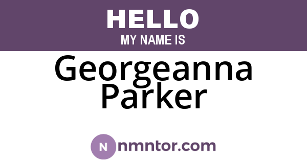 Georgeanna Parker