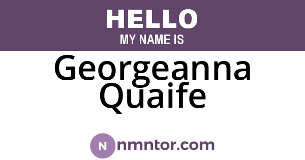 Georgeanna Quaife