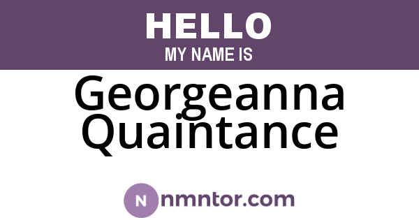 Georgeanna Quaintance
