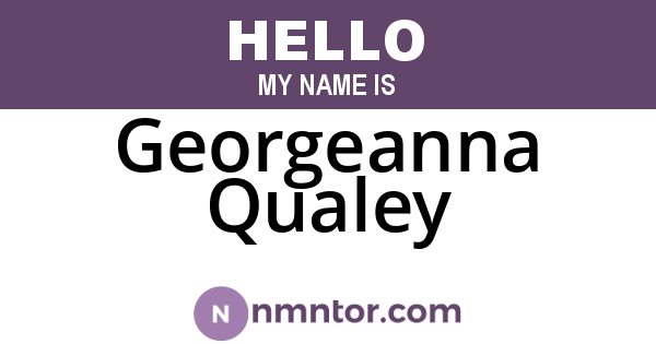 Georgeanna Qualey