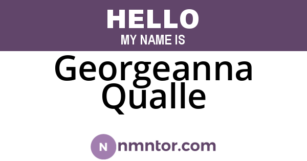 Georgeanna Qualle
