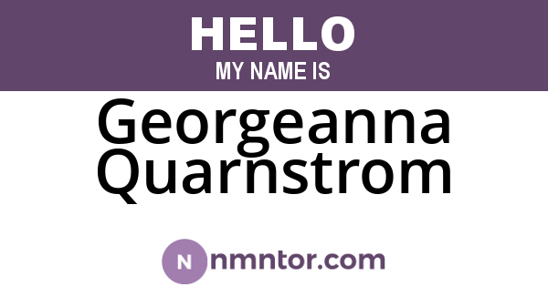 Georgeanna Quarnstrom