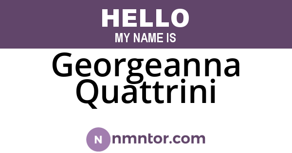 Georgeanna Quattrini