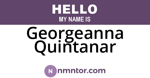 Georgeanna Quintanar