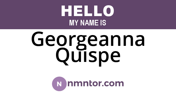 Georgeanna Quispe