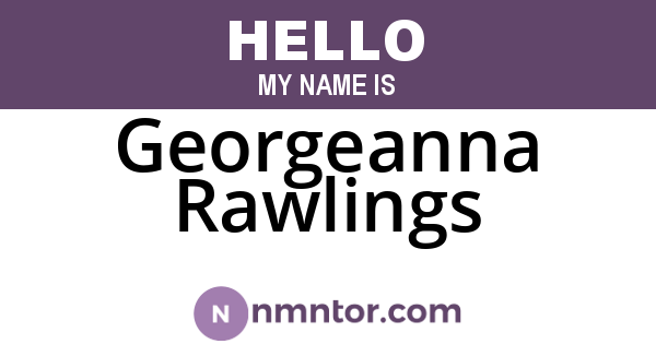 Georgeanna Rawlings