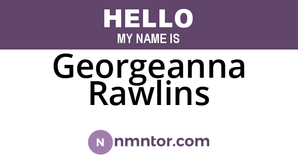Georgeanna Rawlins