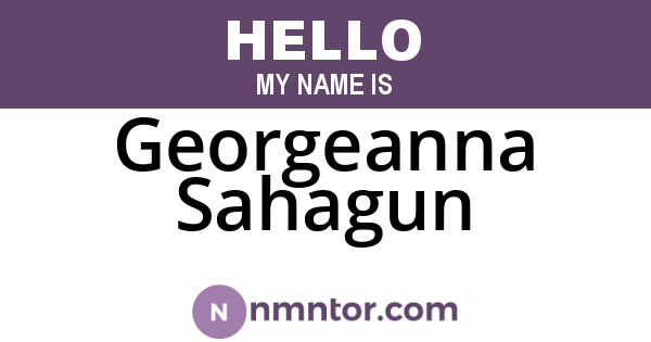 Georgeanna Sahagun