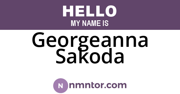 Georgeanna Sakoda
