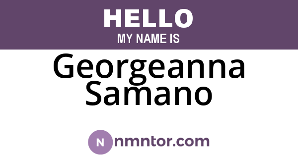 Georgeanna Samano
