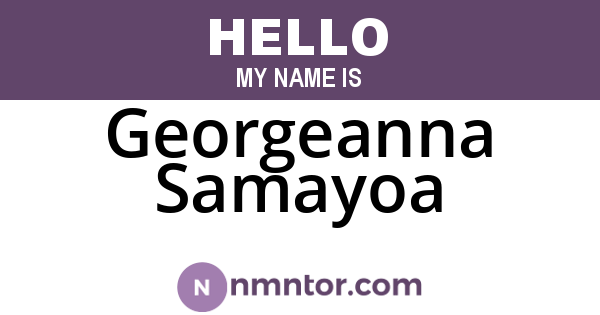 Georgeanna Samayoa