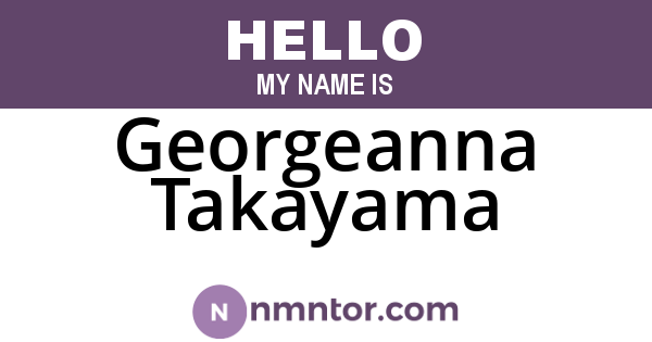 Georgeanna Takayama