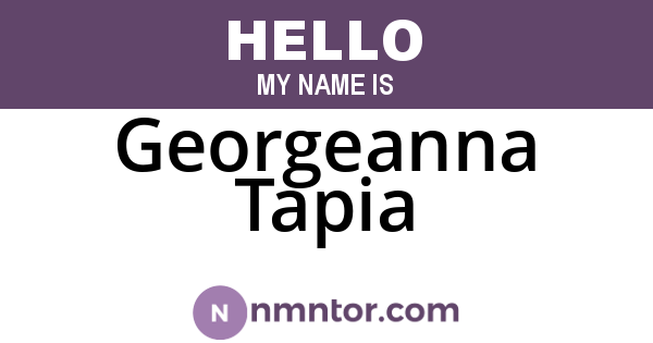 Georgeanna Tapia