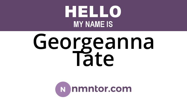 Georgeanna Tate