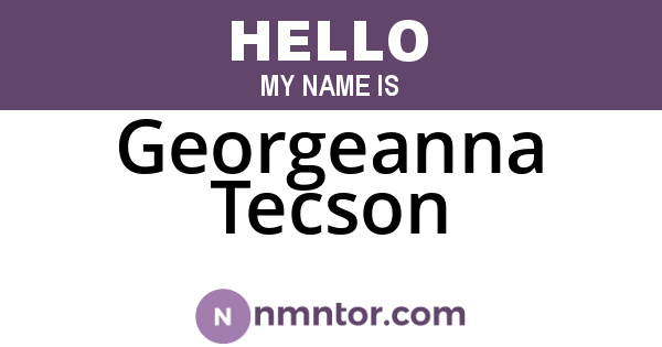 Georgeanna Tecson