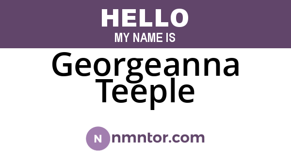 Georgeanna Teeple