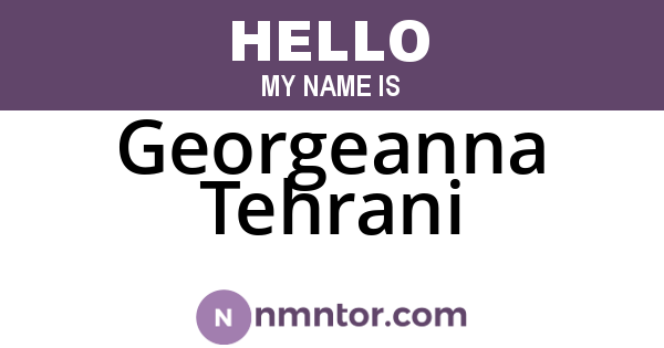 Georgeanna Tehrani