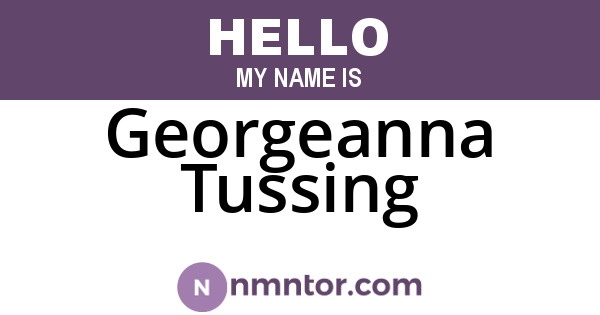 Georgeanna Tussing