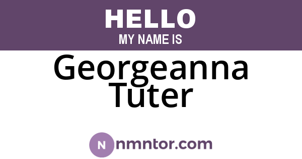 Georgeanna Tuter