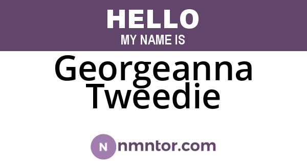 Georgeanna Tweedie