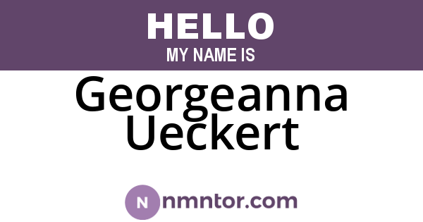 Georgeanna Ueckert