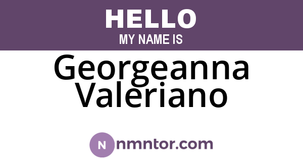 Georgeanna Valeriano