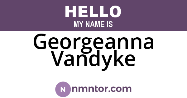Georgeanna Vandyke