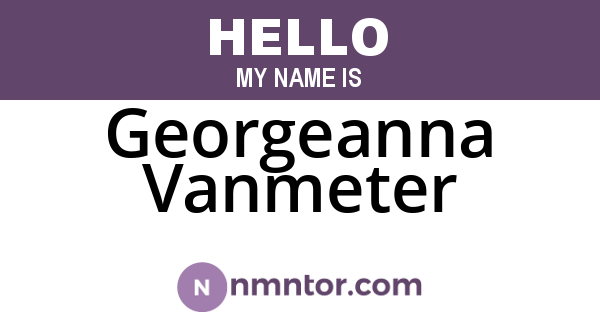 Georgeanna Vanmeter