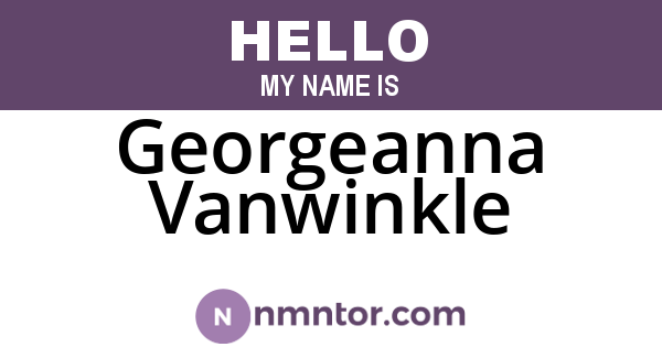 Georgeanna Vanwinkle