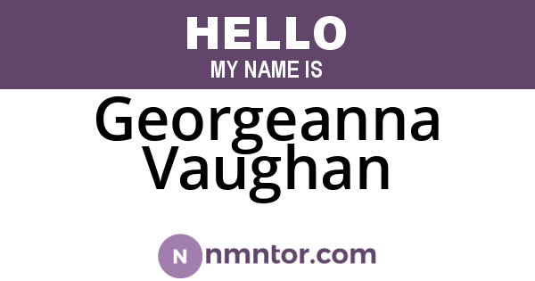 Georgeanna Vaughan