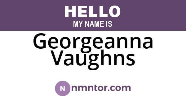 Georgeanna Vaughns