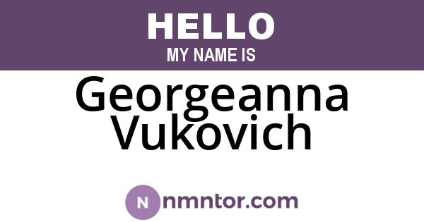 Georgeanna Vukovich
