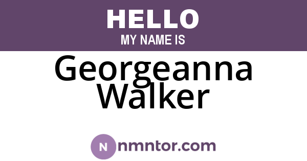 Georgeanna Walker