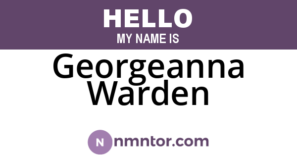 Georgeanna Warden