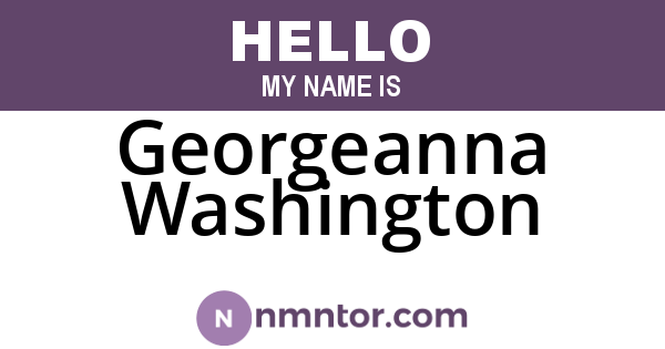Georgeanna Washington