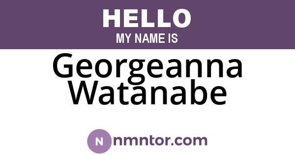 Georgeanna Watanabe