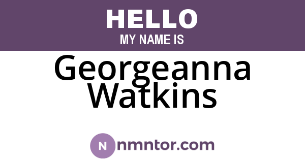 Georgeanna Watkins