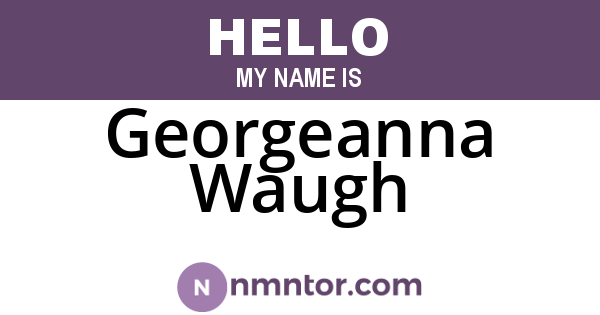 Georgeanna Waugh