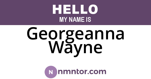 Georgeanna Wayne