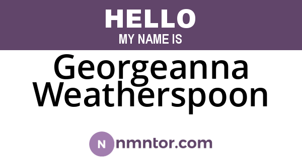 Georgeanna Weatherspoon