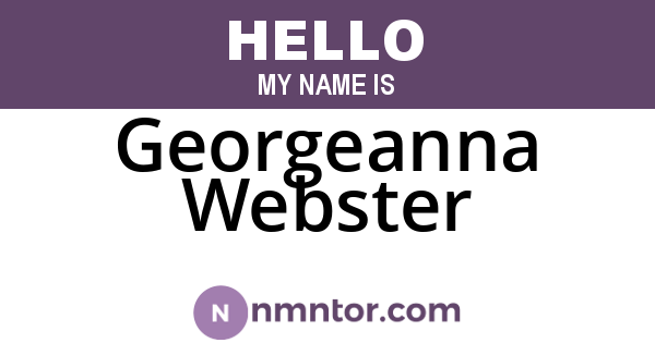 Georgeanna Webster