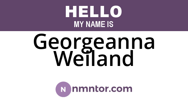 Georgeanna Weiland