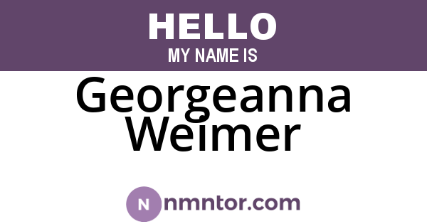 Georgeanna Weimer