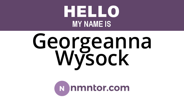 Georgeanna Wysock
