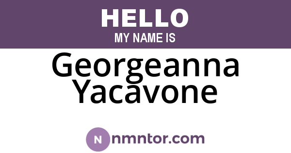 Georgeanna Yacavone