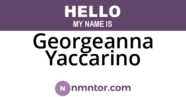 Georgeanna Yaccarino