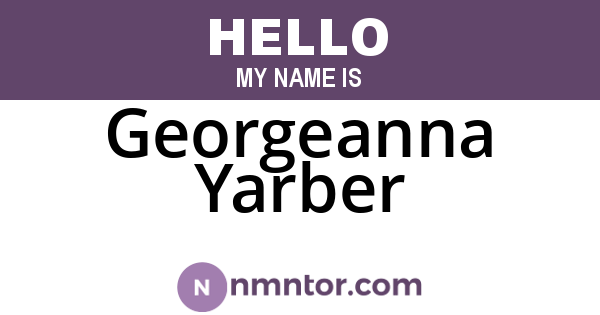 Georgeanna Yarber