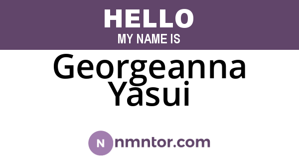 Georgeanna Yasui