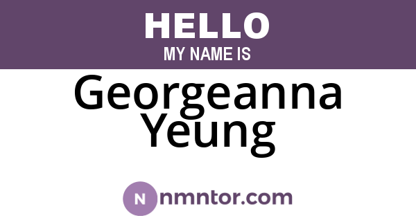 Georgeanna Yeung